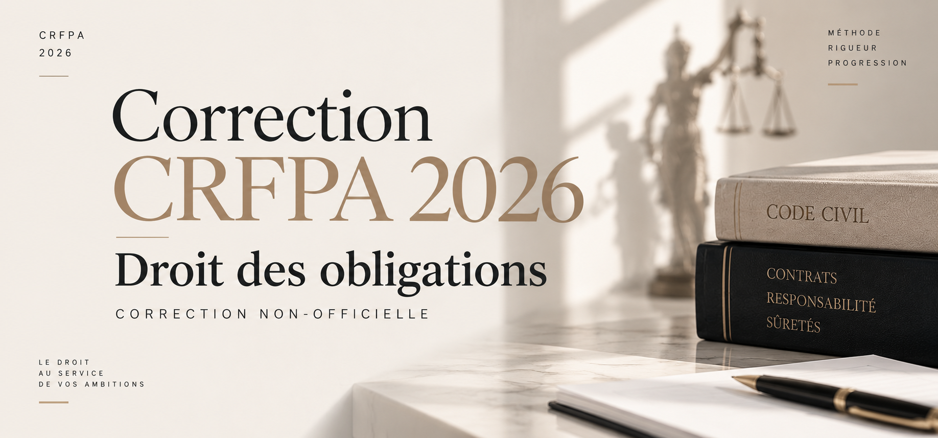 Correction CRFPA 2026 : Droit des obligations (Non officielle)