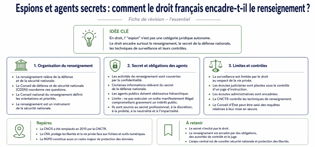 Espions et agents secrets : comment le droit français encadre-t-il le renseignement ?