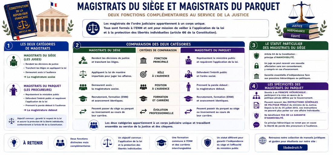 Existe-t-il plusieurs catégories de magistrats ?