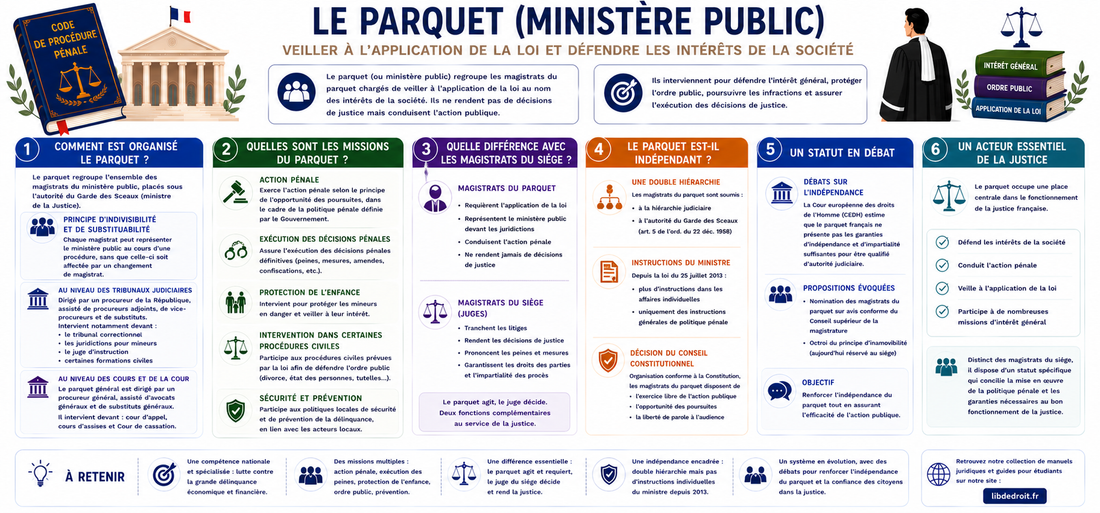 Qu'est-ce que le parquet (ou ministère public) ?