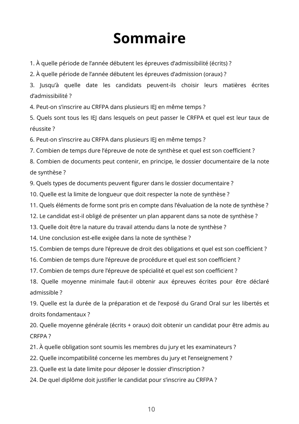 Réussir le CRFPA (2026)