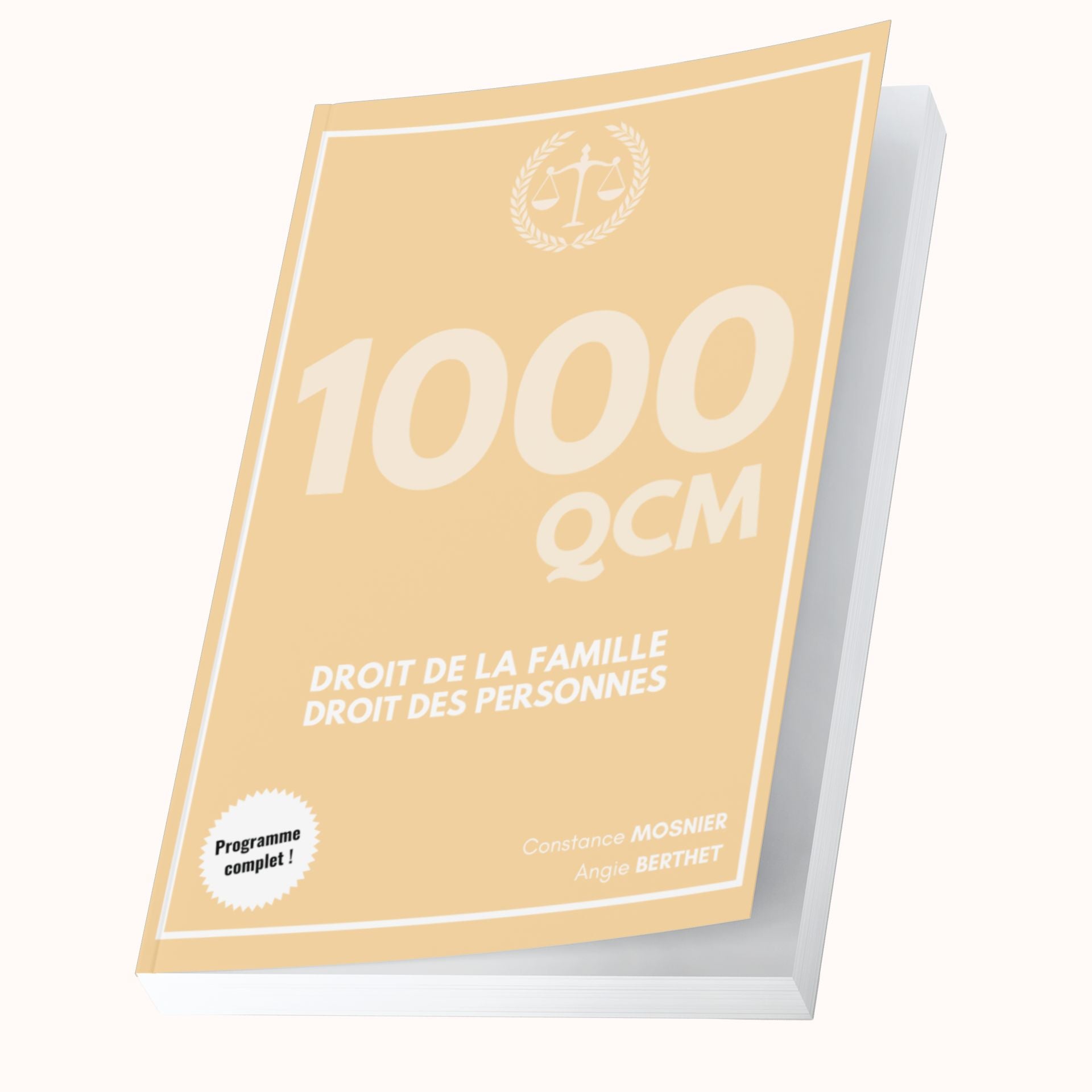 Manuel 1000 QCM Droit de la famille - Droit des personnes + correction détaillée (à jour 2026)