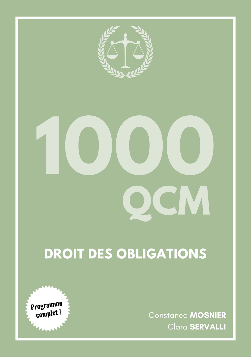 Manuel 1000 QCM Droit des obligations + correction détaillée (à jour 2026)