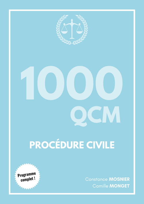 Manuel 1000 QCM Procédure Civile + correction détaillée (à jour 2026)