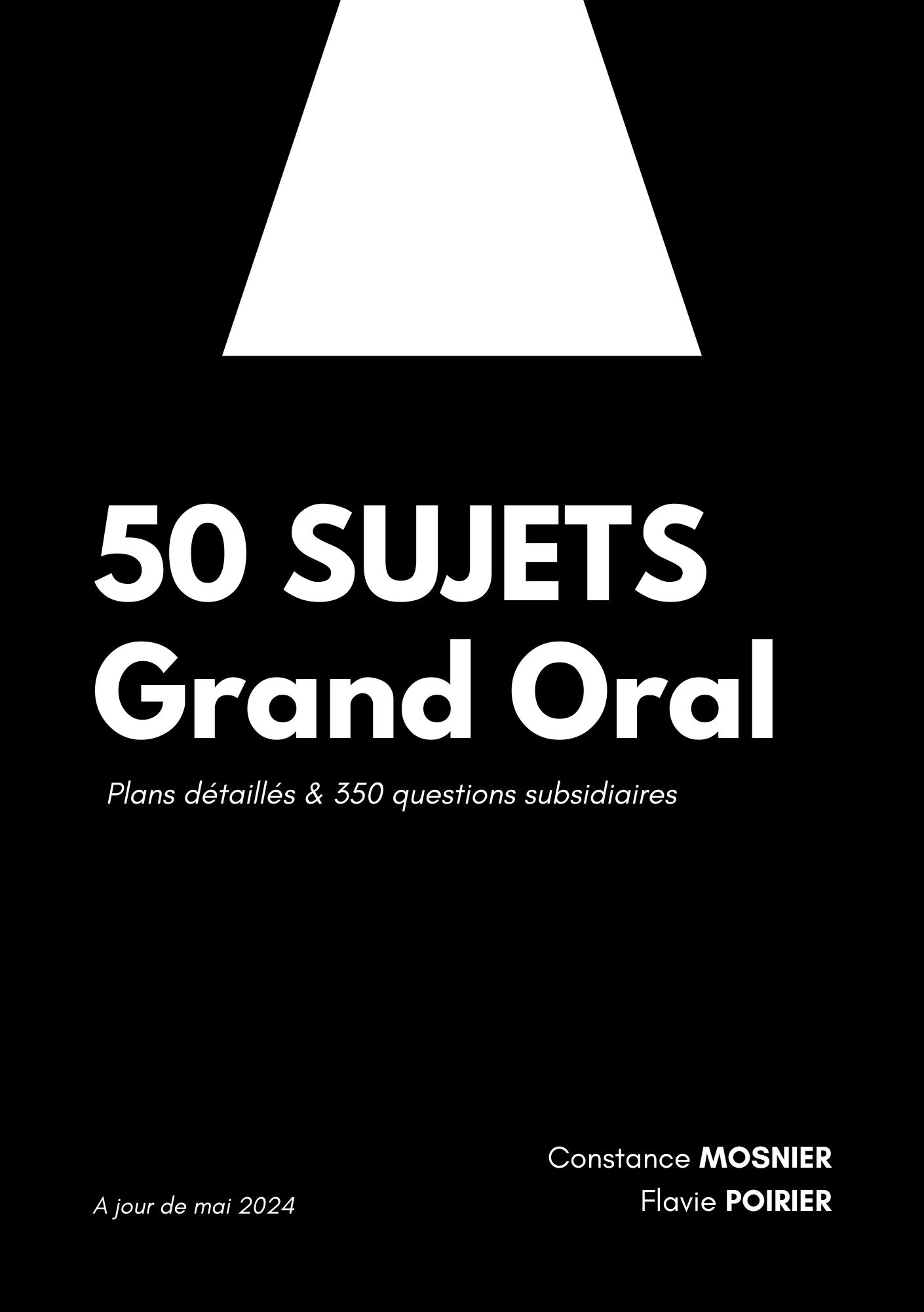Manuel 50 Sujets du Grand Oral CRFPA