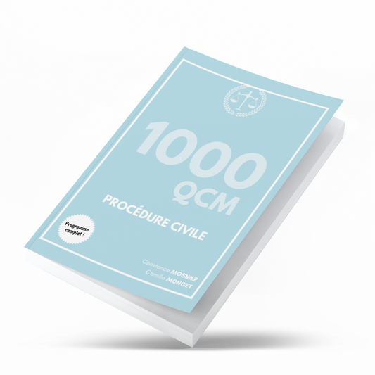 Manuel 1000 QCM Procédure Civile + correction détaillée (à jour 2026)