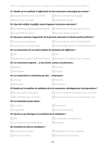 Manuel 1000 QCM Procédure Civile + correction détaillée (à jour 2025)