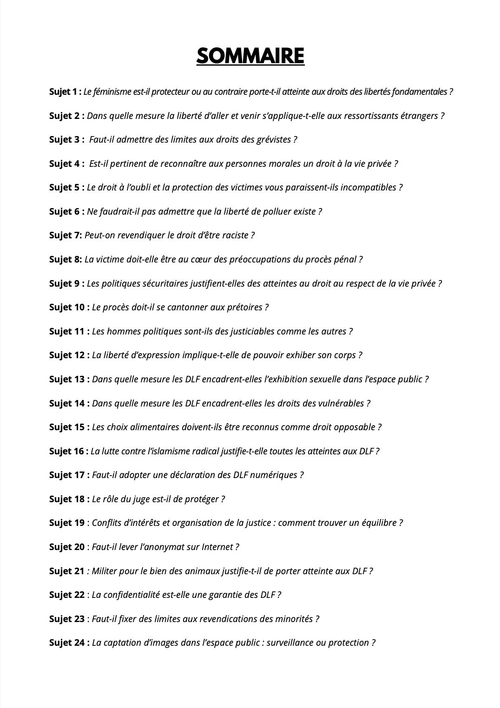 Manuel 50 Sujets du Grand Oral CRFPA