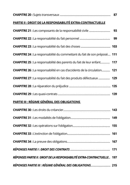 Manuel 1000 QCM Droit des obligations
