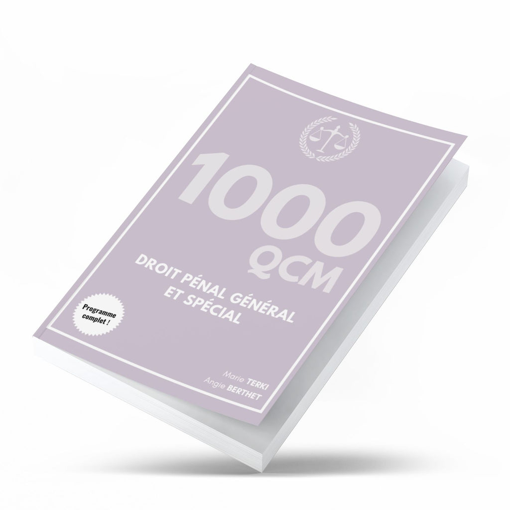 Manuel 1000 QCM Droit Pénal : CRFPA