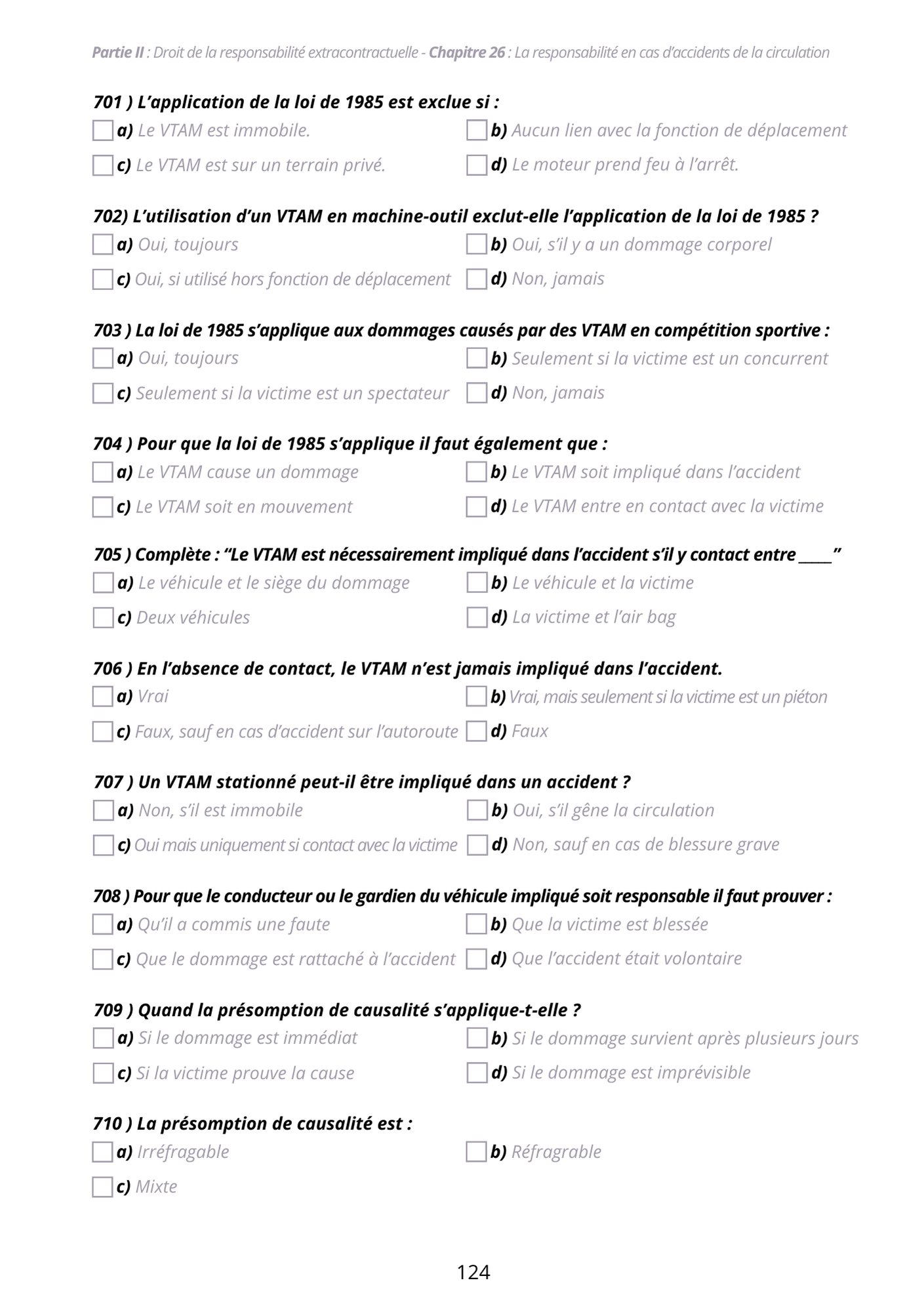 Manuel 1000 QCM Droit des obligations
